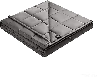 ZonLi Cooling Weighted Blanket (60 x 80 inches, 20 lbs, Grey) Queen Size Blanket, Bamboo Derived Rayon for Adults, High Breathability, Soft Material with Glass Beads