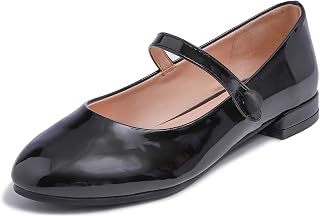Feversole Women's Mary Jane Fashion, Classic Flat Shoes for Women Elegant Pumps Mary Jane with Soft Buckle Ballet Dance Shoes for Women