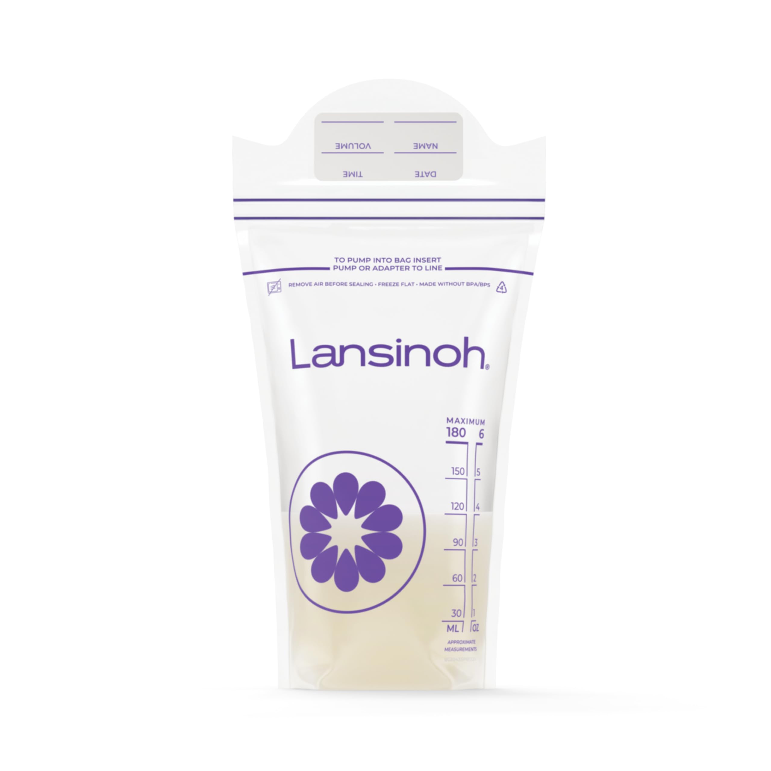 Lansinoh Breastmilk Storage Bags, 6 Ounce, 200 Count | Baby Essentials, Leak-Pro