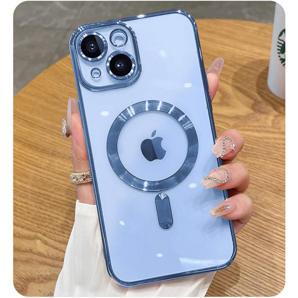 Magnetic for iPhone 13 Case Compatible with MagSafe Built-in Camera Lens Protect