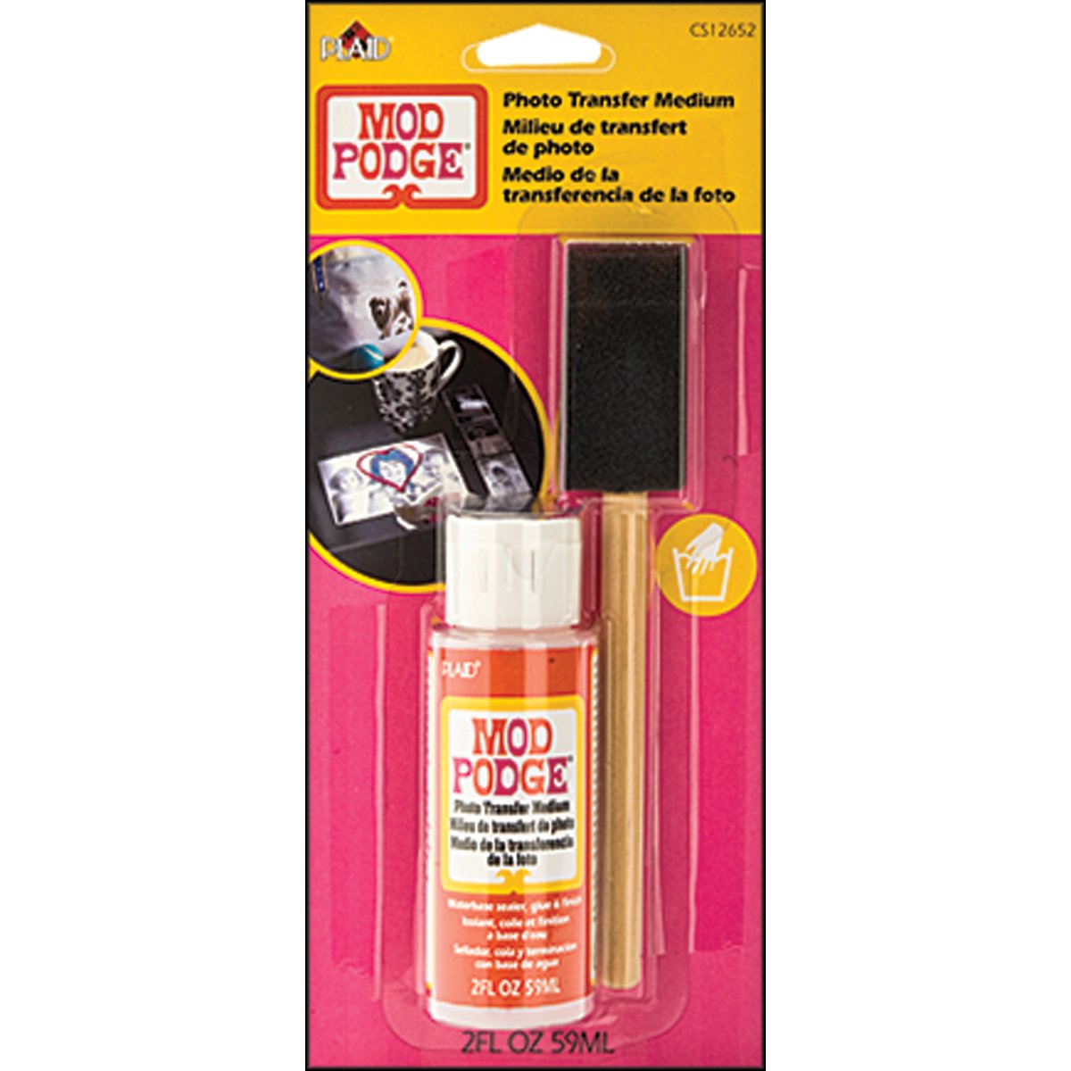 Mod Podge Photo Transfer Medium (2-Ounce), CS12652, 2 ounce, White (Single pack)