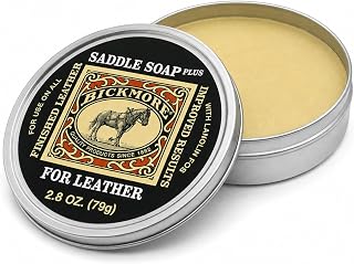 Bickmore Saddle Soap Plus 2.8 oz, Cleaner & Conditioner | With lanolin. Restores, moisturizes and protects leather.