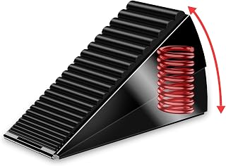 AIMAXINKE Door Stoppers for Bottom of Door-Large Heavy Duty Door Stop Wedge | 3'' High Adjustable Spring Metal Tall Doorstop, Strongest Rubber Grip, Suits Carpet, Tile, Home, School +1 Wall Protector