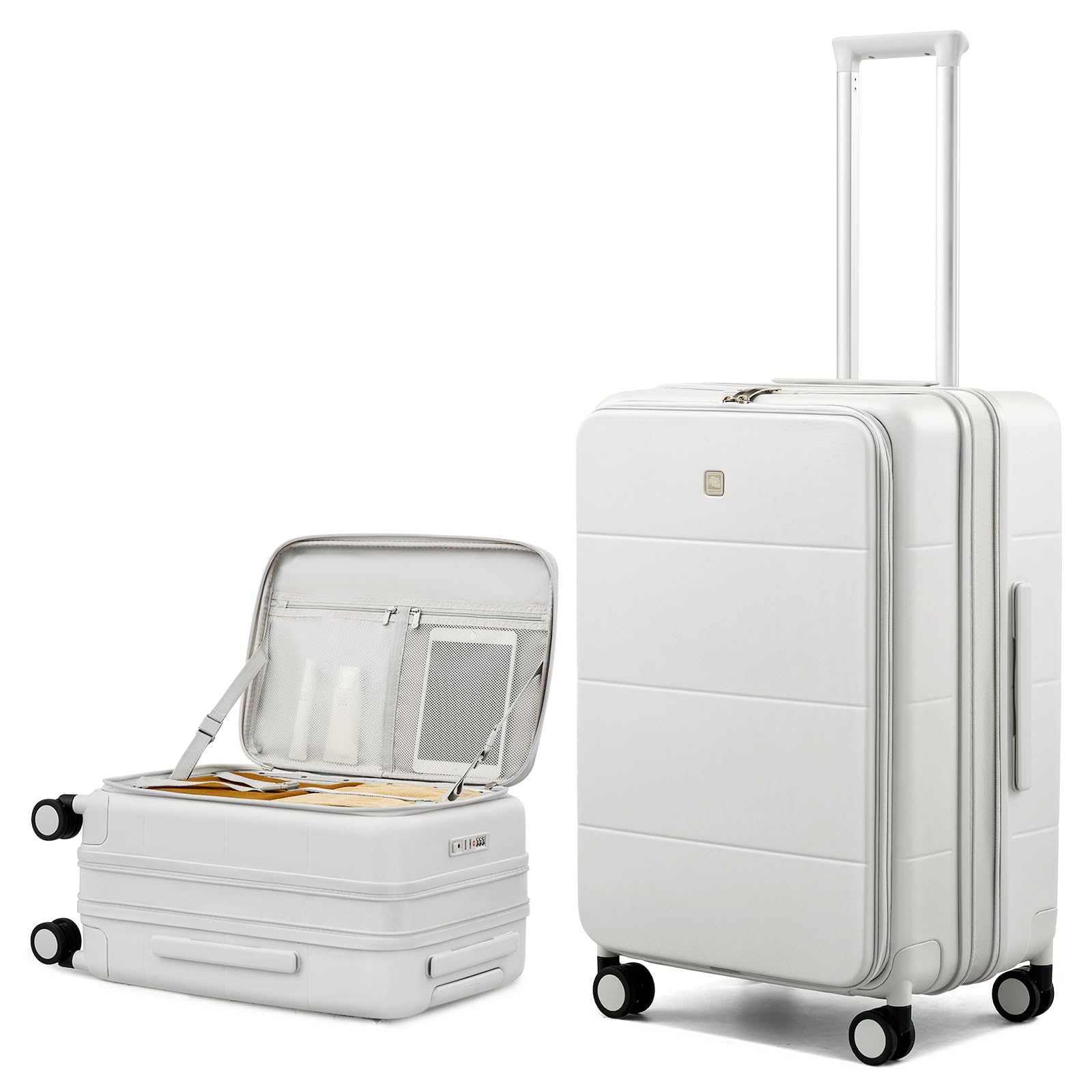 Hanke 24 Inch Expandable Checked Luggage Hard Shell Suitcases with Wheels Top Op
