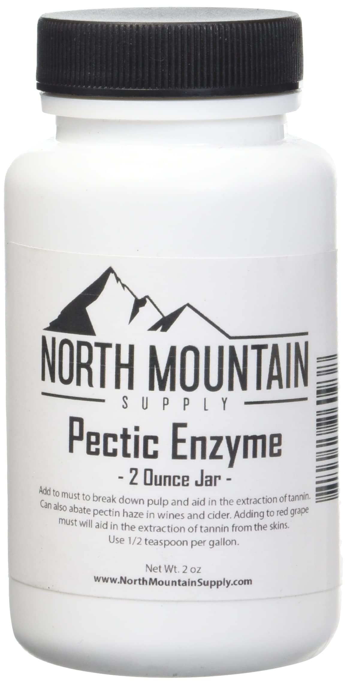 North Mountain Supply Pectic Enzyme for Wine and Cider Making, 2 Ounce Jar | Foo