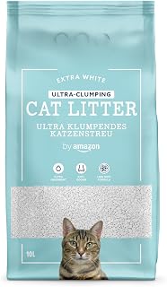 by Amazon Ultra Clumping Cat Litter Box, White, 10 L