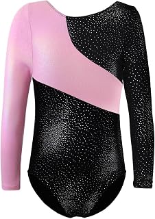 DAXIANG Long Sleeve Gymnastics Leotards for Girls Gymnastics Ballet Outfit Dance Leotard for Kids Girls Toddler 2-14 Years