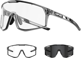 KAPVOE Photochromic Cycling Glasses Men Women Clear Mountain Bike Sunglasses MTB Baseball Running Triathlon - K180