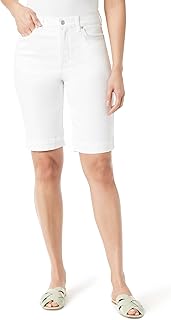 Gloria Vanderbilt Bermuda da Donna Amanda a Vita Alta Petite, Bianco Vintage, 52