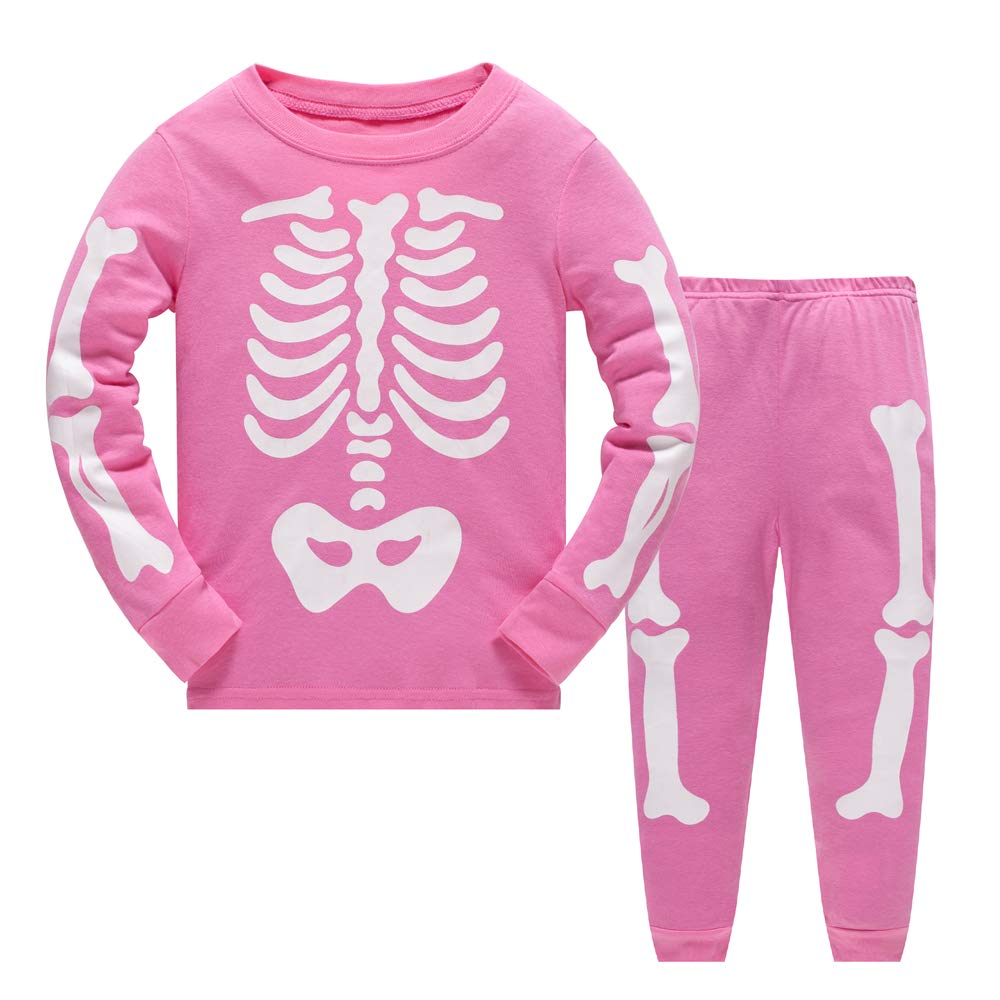 LitBud Girls Pajamas for Young Girls 100% Cotton Giraffe Sleepwear Long Sleeve C