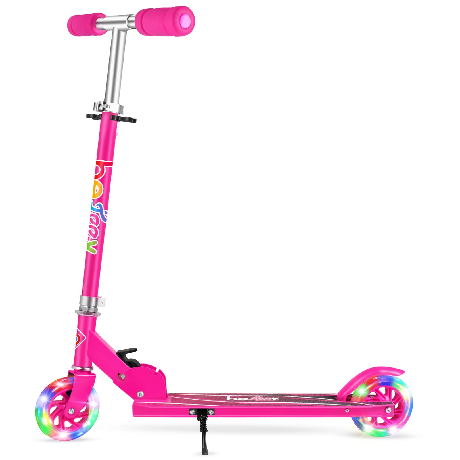 BELEEV V1 Foldable Scooter for Kids Ages 3-12,LED Light Up Wheels | 2 Wheel Kick