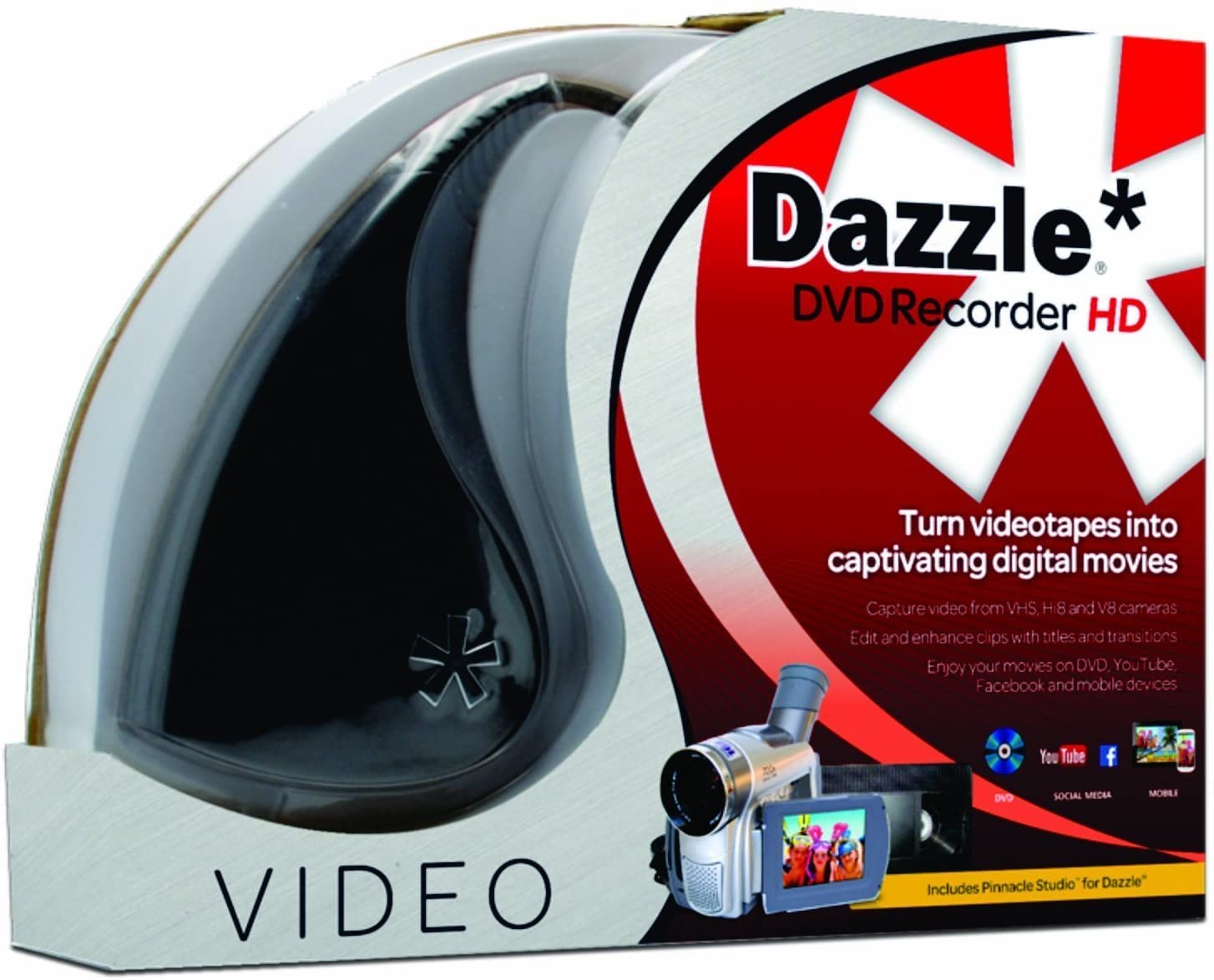 Pinnacle Dazzle DVD Recorder HD | Video Capture Device + Video Editing Software 