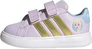 Adidas Unisex Kids 0-24 adidas Disney Frozen Grand Court 3.0 Shoes Infants, Glow Blue/Gold Met./Ice Lavender, EU 26 1/2