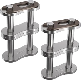 CustomyLife 2pcs #60-2-CL Double Strand Roller Chain Connecting Link | Carbon Steel, Adjustable Rustproof Connector Link, for 12A-2#60H-2 Roller Chain
