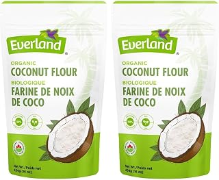 Everland Organic Gluten Free Coconut Flour, 454gm (Pack of 2)