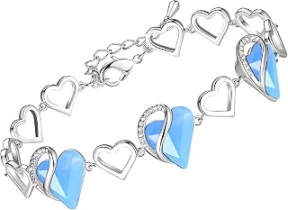 Leafael Infinity Love Heart Birthstone Bracelet Collection for Women