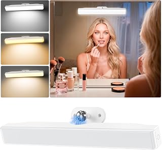 Draome Makeup Mirror Lights Stick On, 4000mAh Rechargeable Vanity Lights | Dressing Table Lights with Adjustable Color and Brightness, Touch Make Up Lights Portable Light for Mirror Vanity Bathroom