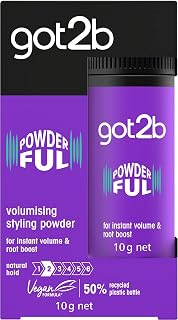 got2b POWDERful Volumising Styling Powder 10 g, Natural Hold, Powder Hair Styling, Volumising Styling Hair Powder, Instant Volume from the Roots, Vegan Formula