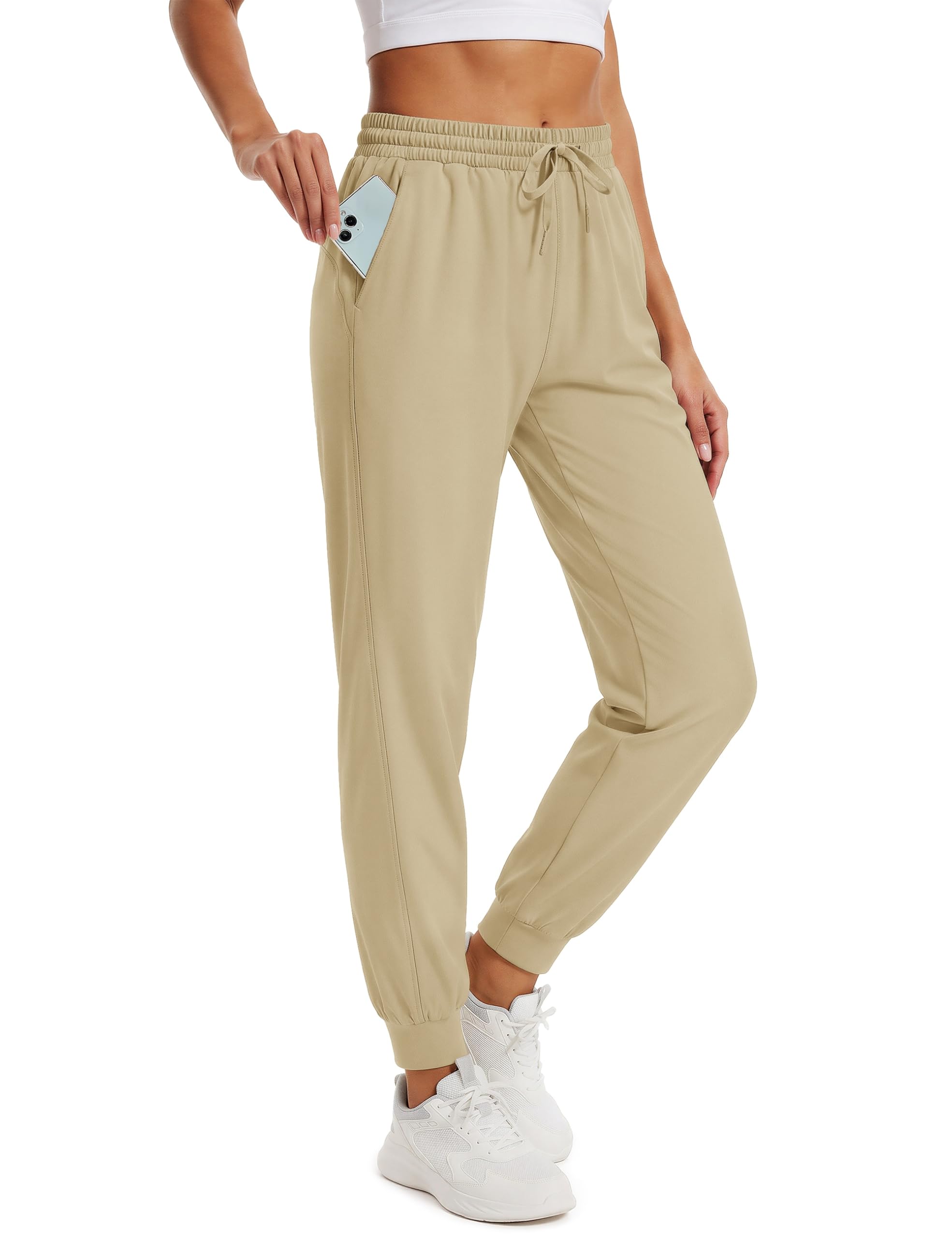 MAGCOMSEN Pantaloni da jogging da donna foderati in pile, impermeabili, termici,