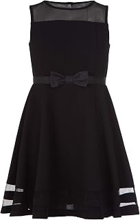 Calvin Klein(カルバン クライン) Special Occasion Dress Sleeveless Party Dress, Fit and Flare Silhouette, Round Neckline & Back Zip Closure Girls