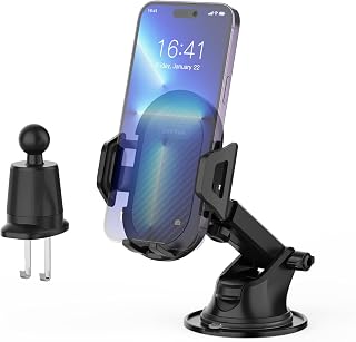 GRIFEMA Car Mobile Holder with Suction Cup and Grille Clip