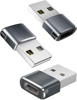 USB C to USB Adaptor, USB to USB C Adapter 3-Pack Charger Cable Converter | Type-C Female to A Male USBC Adapters Compatible with Mbook, Notebook,Tablet,Smartphone,Airpods,GalaxyS23 S24,iPad 10 Air 4 5