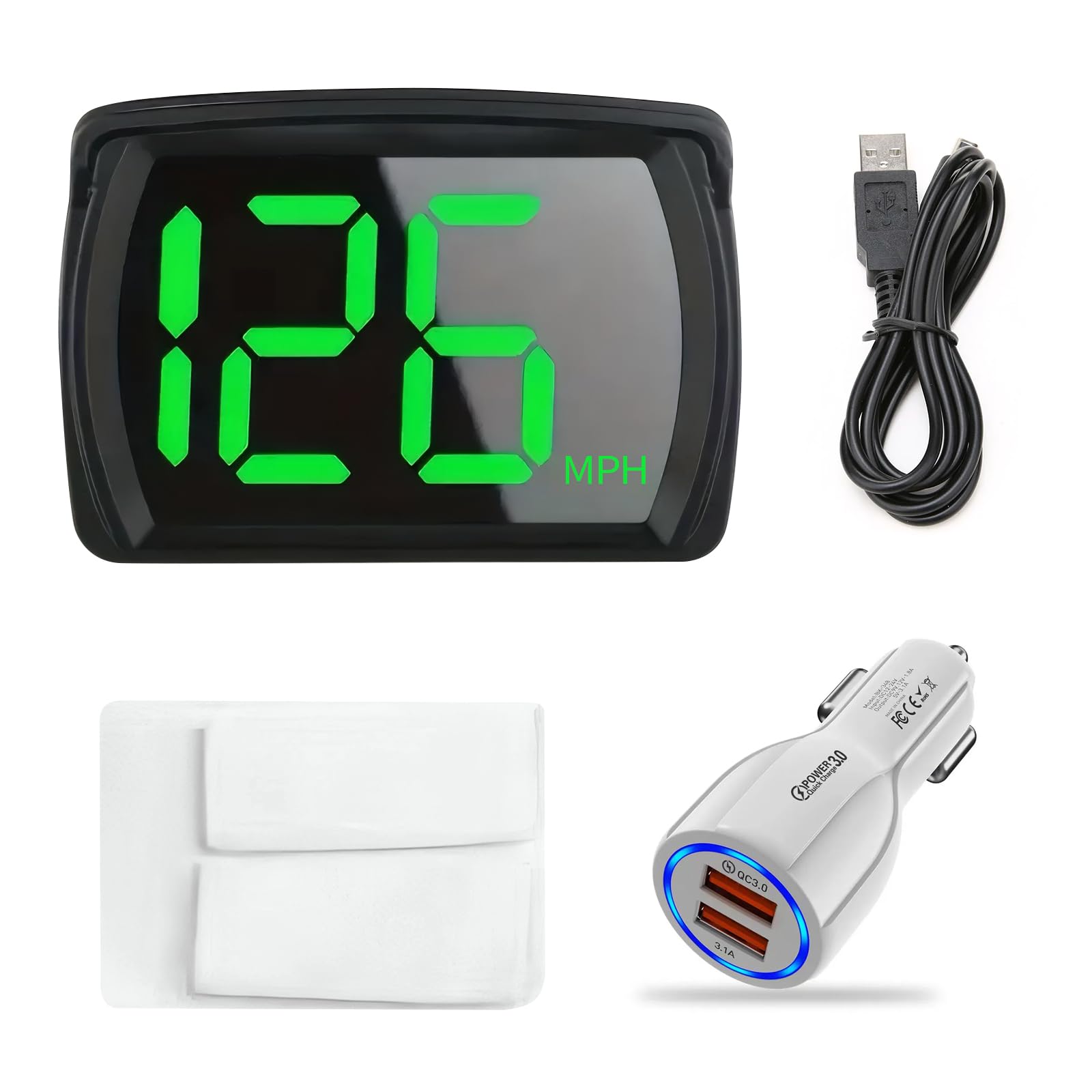 Wlertcop Digital GPS Car Speedometer MPH HUD USB Plug&Play GPS Speedometer | Spe