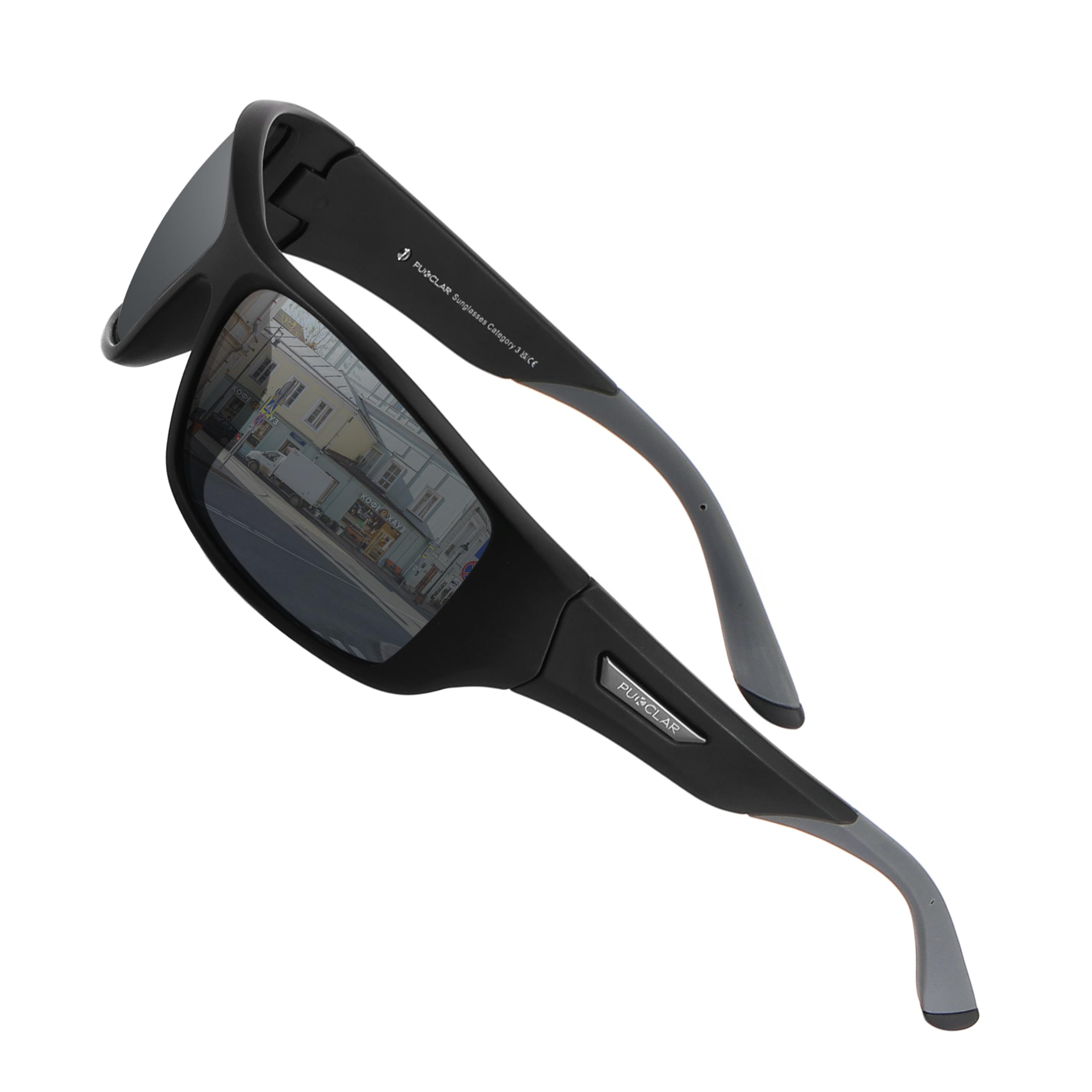 PUKCLAR Lunettes de soleil de sport polarisées pour homme et femme