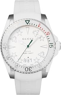 GUCCI DIVE YA136337 Men's Quartz White Stainless Steel Sapphire Glass
