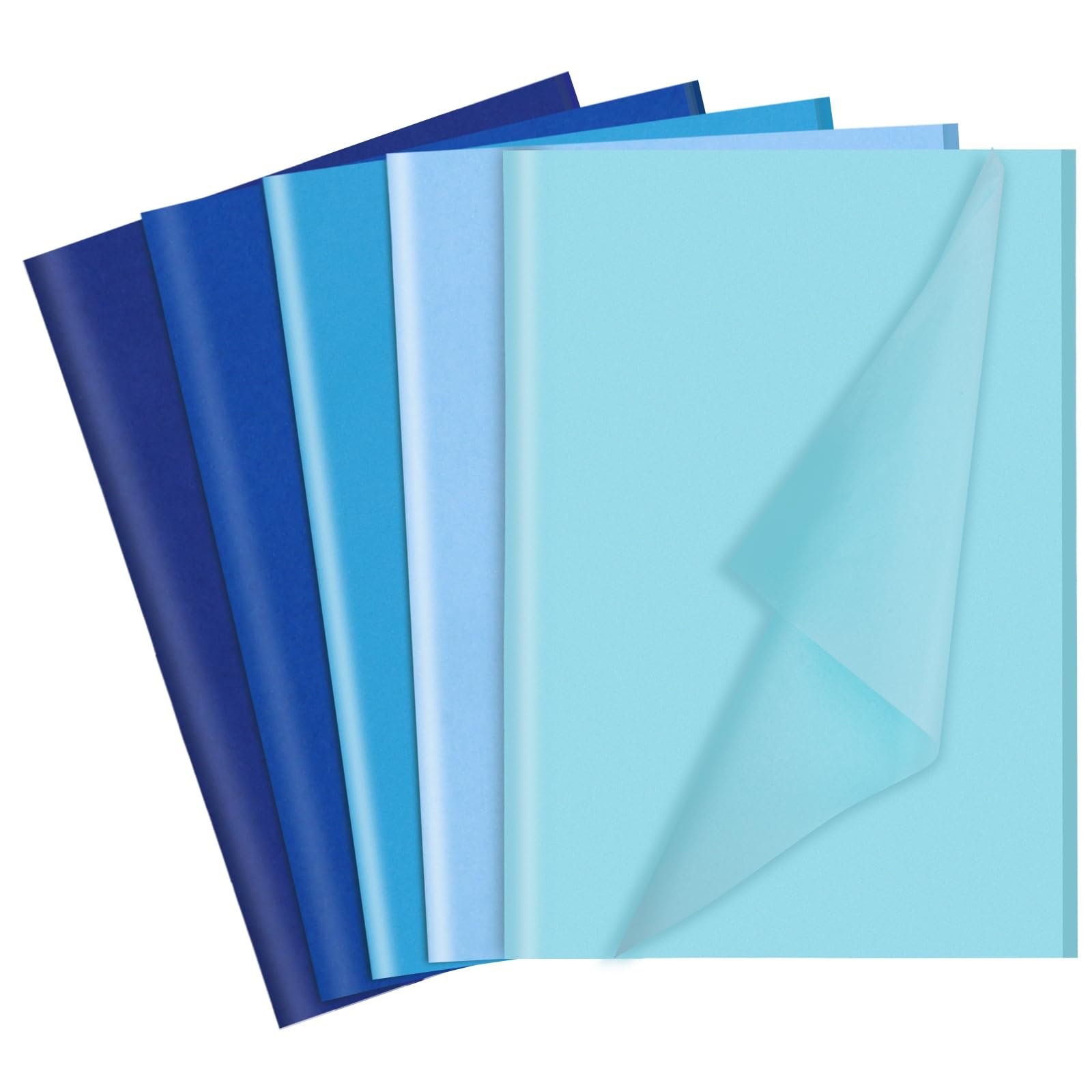 woric 60 Sheets Blue Tissue Paper, 50 * 35cm Blue Wrapping Paper