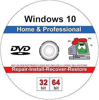 Computer Werx Compatible with Windows 10 Home & Professional 32/64 bit DVD, Recover Repair Restore Or Re-Install