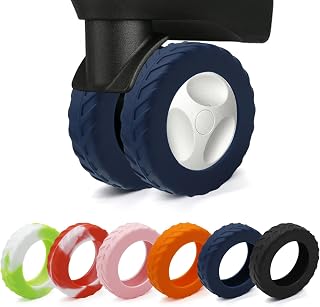 Luggage Wheel Covers, Anti Dust & Scratch, For 2-2.4" wheels - Dark blue