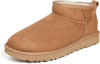UGG Leather Ankle Boots Classic Ultra Mini Black