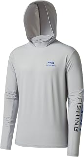 BASSDASH UPF 50+ Men’s UV Sun Protection Long Sleeve Performance Fishing Hoodie Hooded Shirts