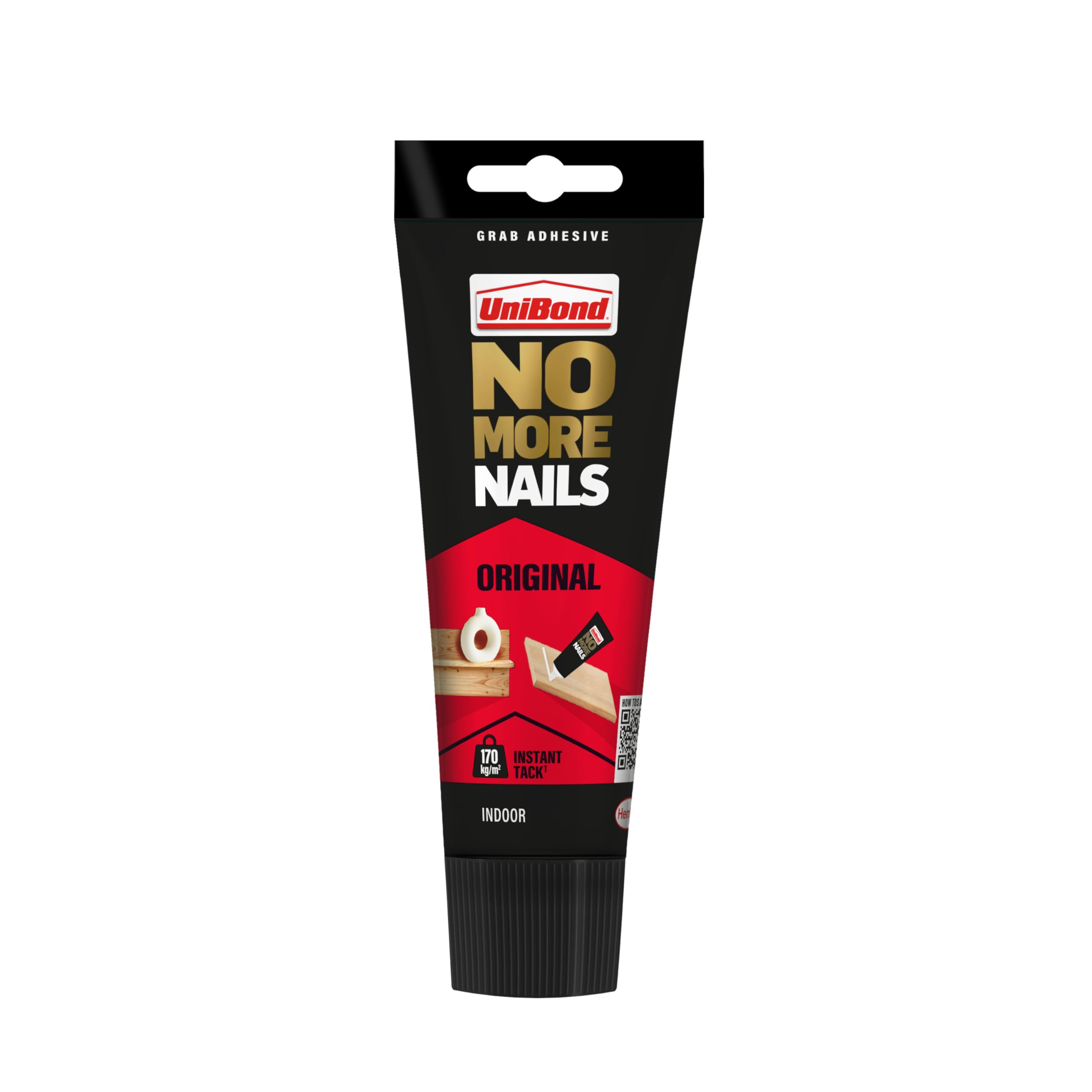 UniBond No More Nails Original Construction Adhesive, White, 1 x175 ml Tube | He