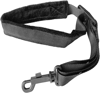 Saxophone Neck Strap Soft Padded Sax Strap for Alto Tenor Saxophone Baritone Soprano Clarinet Horn Music with Thick Swivel Sheepskin Suede Villus Snap Hook