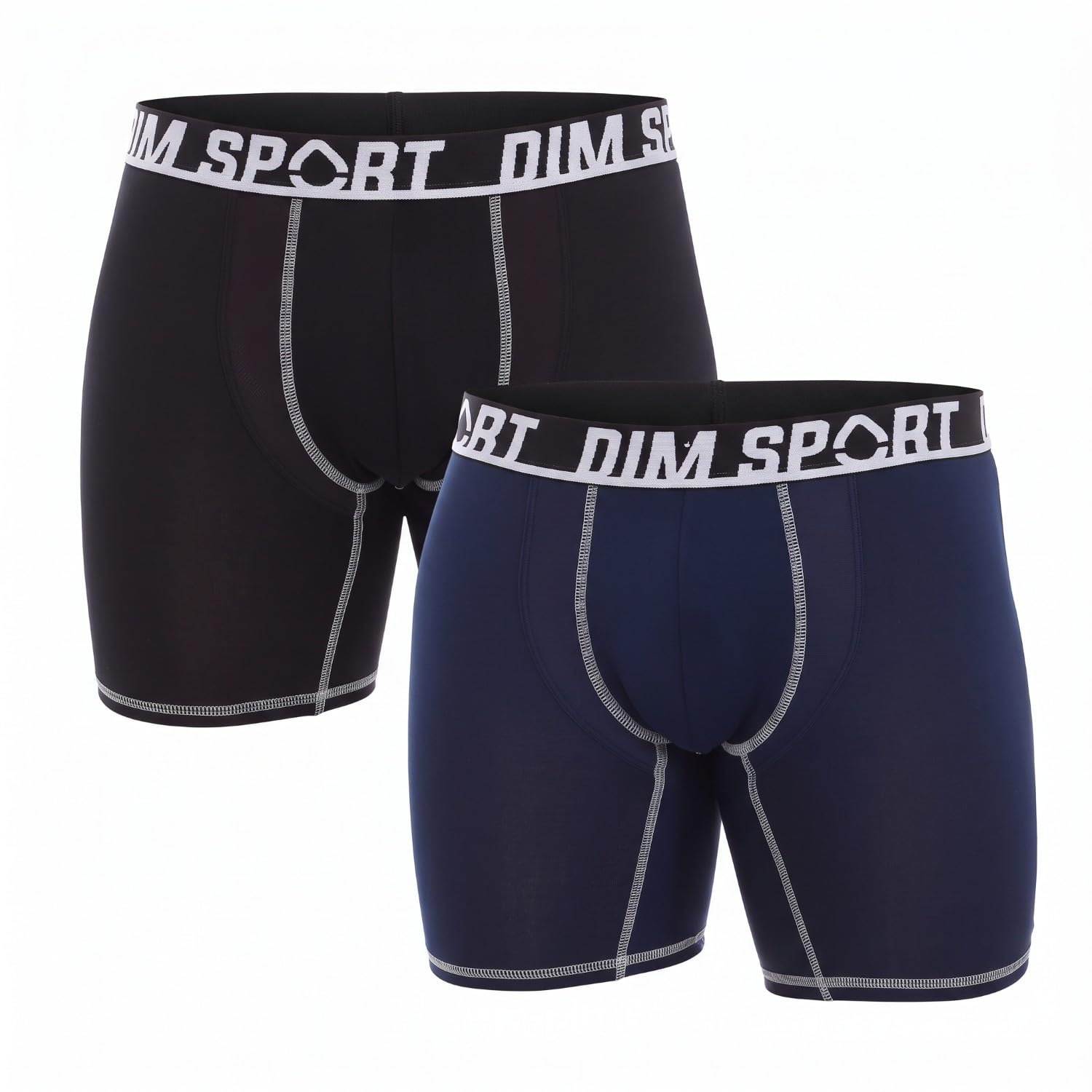 Dim Pack of 2 Men's Microfiber Thermal Regulating Long Boxer Shorts x2