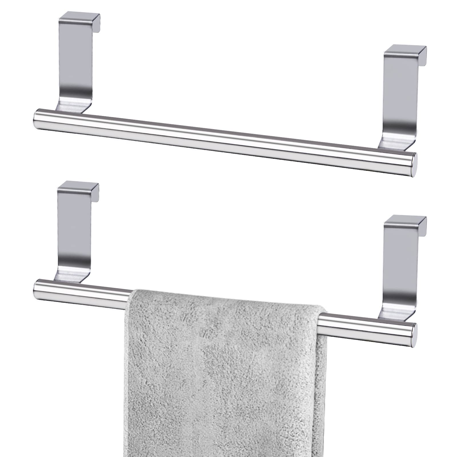 Cabinet Door Towel Bar, Dish Towel Rack for Cabinet, Stainless Steel Kitchen Tow