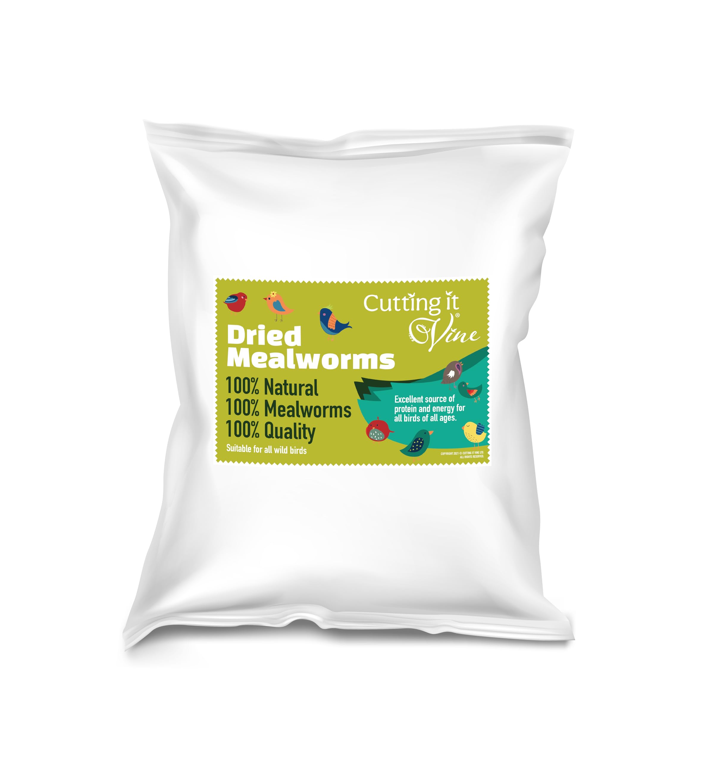 Cutting It Vine Dried Mealworms for Wild Birds, 10L (2 x 5L Bags) 100% Natural B