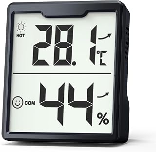 Room Thermometer, Digital Indoor Hygrometer, Mini Temperature Monitor | 5s Refresh, Indoor Hygrometer and Humidity Meter for Home, Office, Baby Room, Air Comfort Thermo-Hygrometer