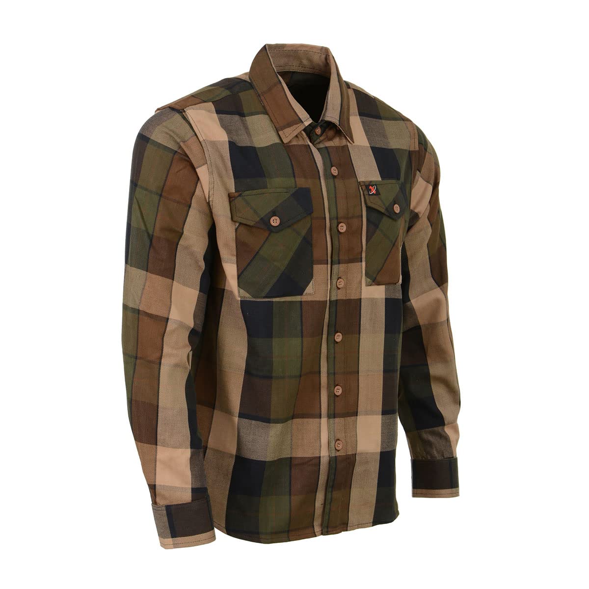 Milwaukee Leather Men’s Casual Cotton Flannel Plaid Long Sleeve Button Down Cott