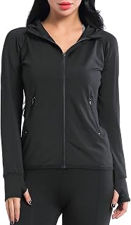 AMZSPORT Women's Running Jacket, Sports Jacket, Long Sleeve Training Jacket, Yoga Sweat Jacket