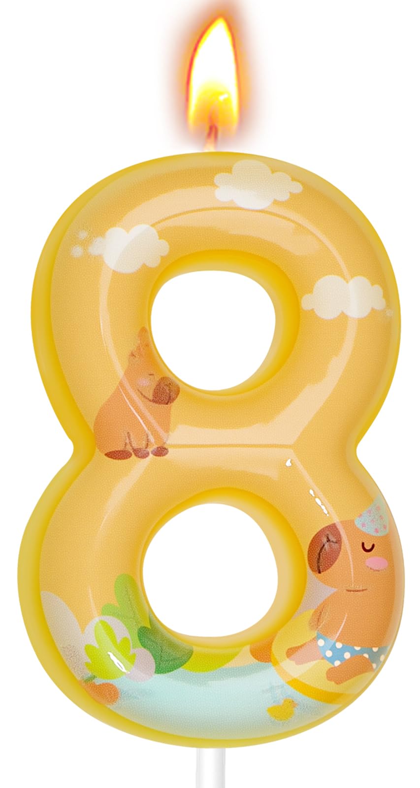 Capybara Birthday Candles, Capybara Birthday Party Decorations, Birthday Number 