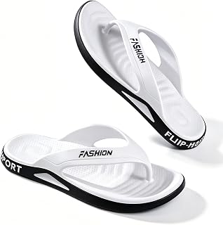 Mens Sports Flip Flops Comfortable Orthopedic Non Slip Casual Shower Flip Flops