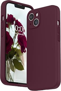 SURPHY iPhone 13 Case, Silicone, with Film, 6.1-inch Compatible (2021) iPhone 13 Silicone Case (Full Lens Protection) Shockproof, Ultra-lightweight, Fingerprint Resistant, Full Protection iPhone 13