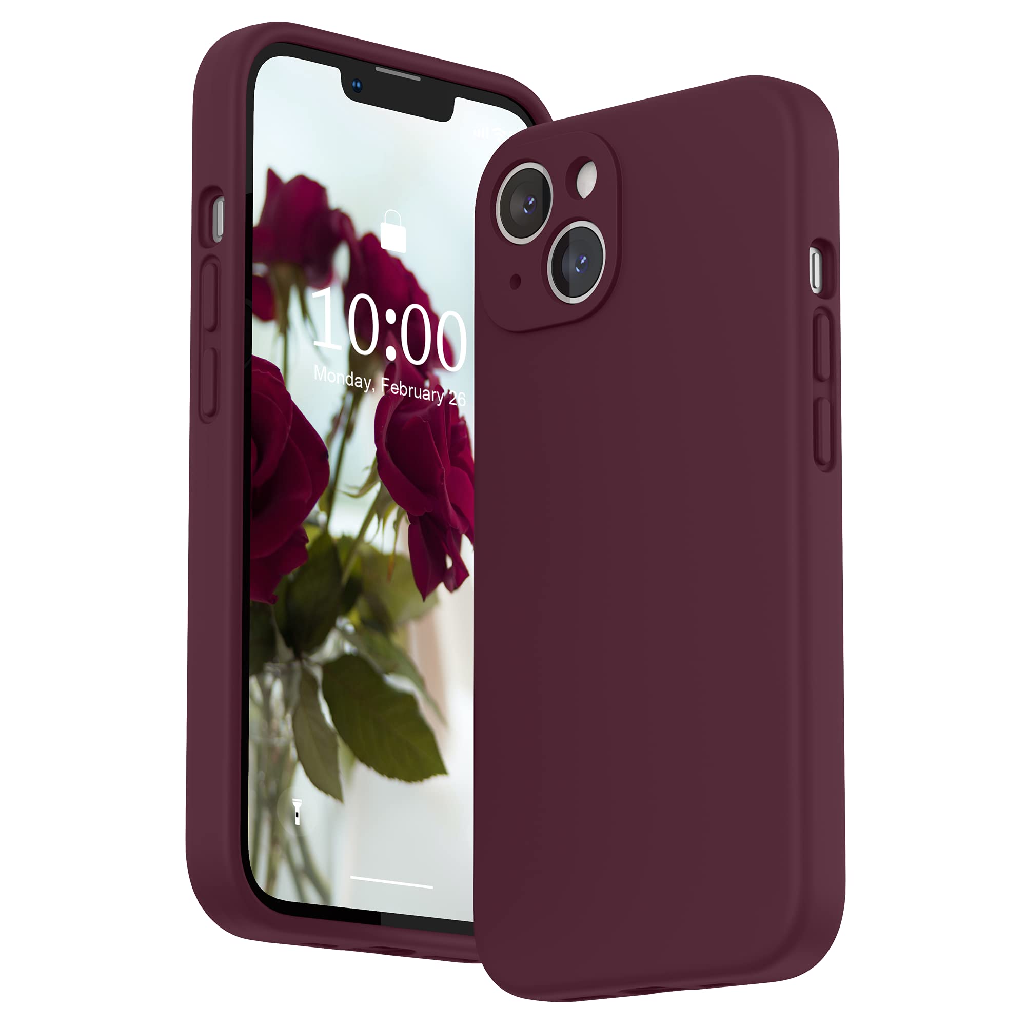 SURPHY iPhone 13 Case, Silicone, with Film, 6.1-inch Compatible (2021) iPhone 13
