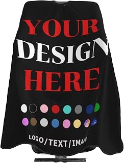 39x47in Custom Barber Cape with Logo, Personalized Hair Stylist Capes, Customized Barbering Capes for Salon Home