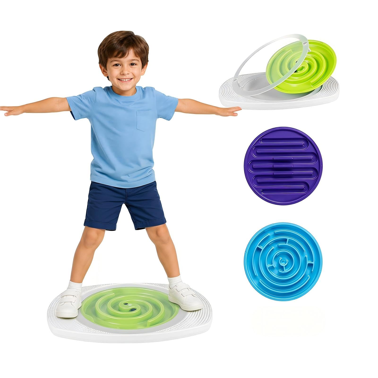 HONEY JOY Balance Board Maze for Kids, 3 Maze Discs, 140 lbs Capacity | Wobble B