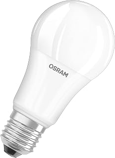 Osram LED Base Classic A Lamp, E27 Bulb Shape, Non-Dimmable, Replaces 100 Watts, Matte, Cool White, 4000 Kelvin, Pack of 3