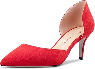 Castamere Women's Needle Medium Pointed Toe Pumps Two-Piece Slip-on Office Classic 6 CM Heels